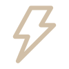 Icon representing a lightning bolt