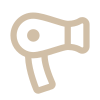Icon representing a hair dryer